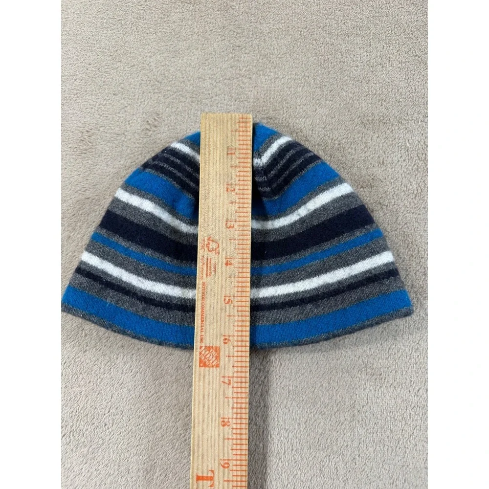 Smartwool Beanie Kids Size S/M Merino wool striped blue EUC